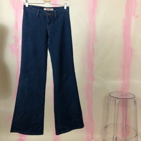 J Brand Marrakesh Dark Wash Flare Wide Leg Jeans - Picture 2 of 8
